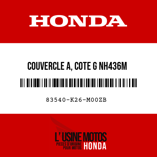 image de 83540-K26-M00ZB COUVERCLE A, COTE G NH436M