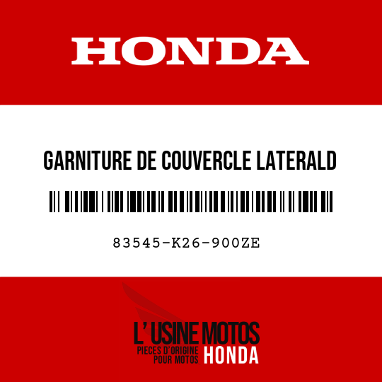 image de 83545-K26-900ZE GARNITURE DE COUVERCLE LATERALD R353P