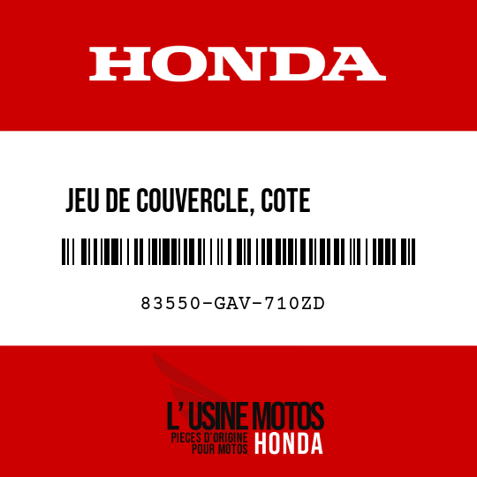 image de 83550-GAV-710ZD JEU DE COUVERCLE, COTE        CARROSSERIE G (WL) TYPE4 