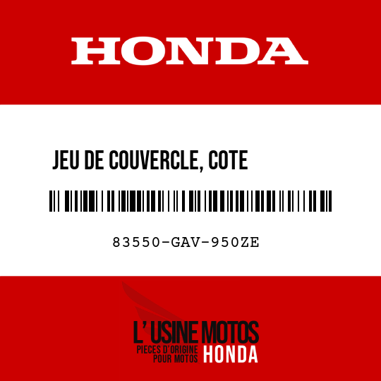 image de 83550-GAV-950ZE JEU DE COUVERCLE, COTE        CARROSSERIE G TYPE5 