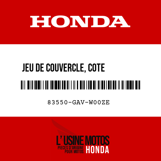 image de 83550-GAV-W00ZE JEU DE COUVERCLE, COTE        CARROSSERIE G (WL) R218M 