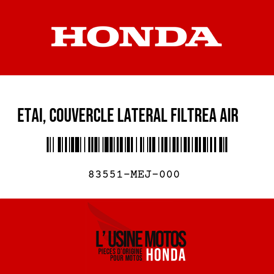 image de 83551-MEJ-000 ETAI, COUVERCLE LATERAL FILTREA AIR
