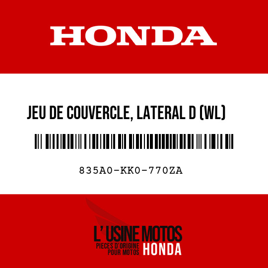 image de 835A0-KK0-770ZA JEU DE COUVERCLE, LATERAL D (WL) R119 