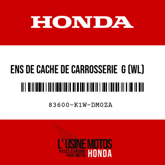 image de 83600-K1W-DM0ZA ENS DE CACHE DE CARROSSERIE  G (WL) TYPE2