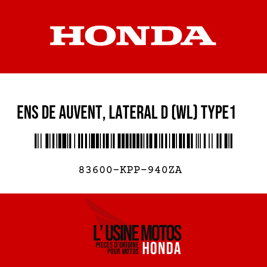 image de 83600-KPP-940ZA ENS DE AUVENT, LATERAL D (WL) TYPE1