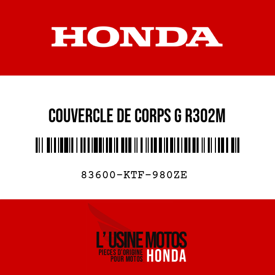 image de 83600-KTF-980ZE COUVERCLE DE CORPS G R302M 
