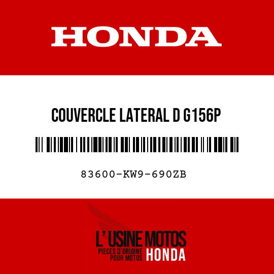 image de 83600-KW9-690ZB COUVERCLE LATERAL D G156P 