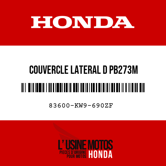 image de 83600-KW9-690ZF COUVERCLE LATERAL D PB273M 