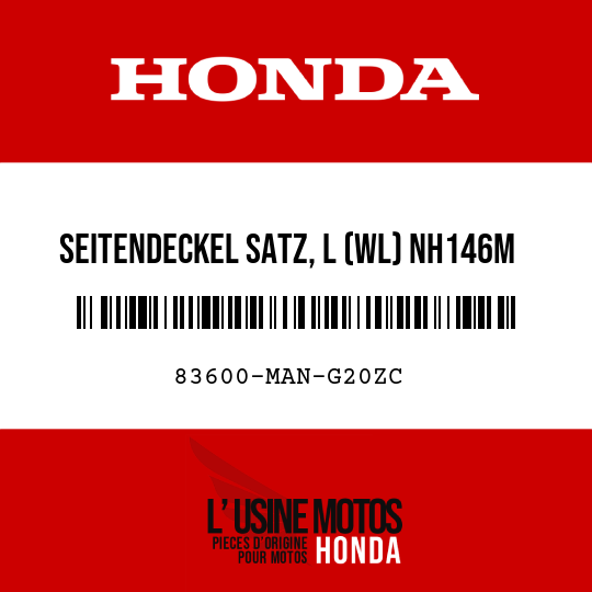 image de 83600-MAN-G20ZC SEITENDECKEL SATZ, L (WL) NH146M (NH146M AKKURATSILBERMETALLIC)