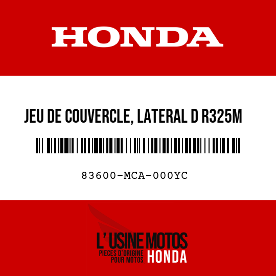 image de 83600-MCA-000YC JEU DE COUVERCLE, LATERAL D R325M 