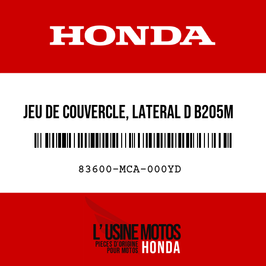 image de 83600-MCA-000YD JEU DE COUVERCLE, LATERAL D B205M