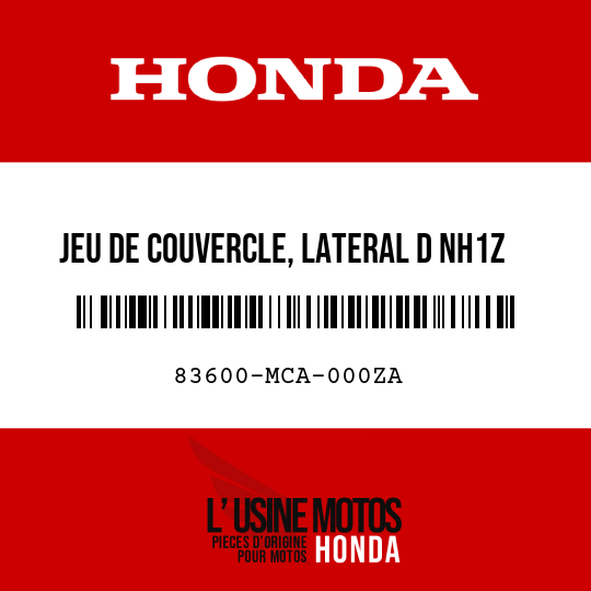 image de 83600-MCA-000ZA JEU DE COUVERCLE, LATERAL D NH1Z 