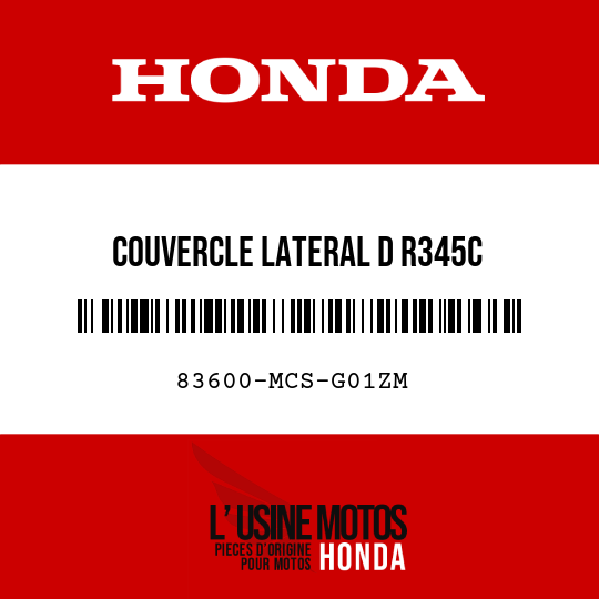 image de 83600-MCS-G01ZM COUVERCLE LATERAL D R345C