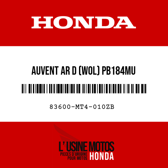image de 83600-MT4-010ZB AUVENT AR D (WOL) PB184MU 