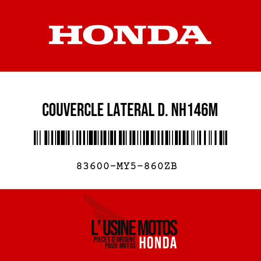 image de 83600-MY5-860ZB COUVERCLE LATERAL D. NH146M 