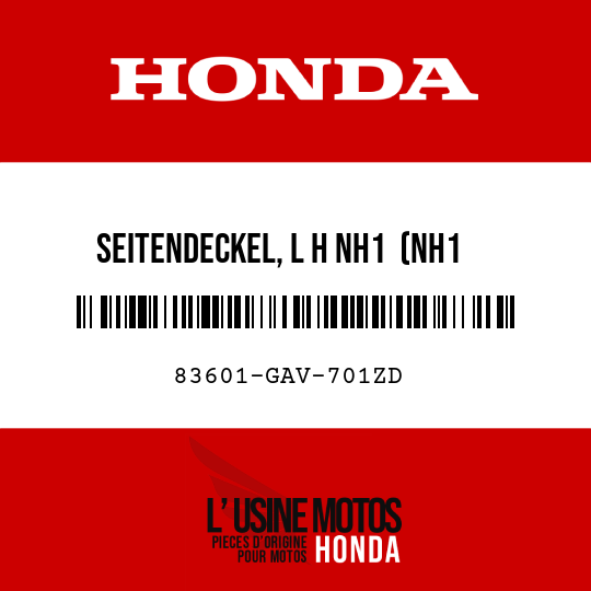 image de 83601-GAV-701ZD SEITENDECKEL, L H NH1  (NH1 SCHWARZ)