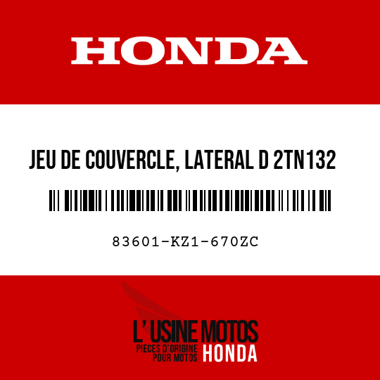 image de 83601-KZ1-670ZC JEU DE COUVERCLE, LATERAL D 2TN132 