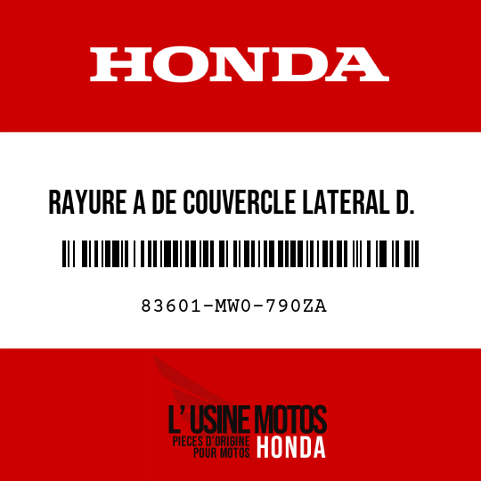 image de 83601-MW0-790ZA RAYURE A DE COUVERCLE LATERAL D. TYPE5