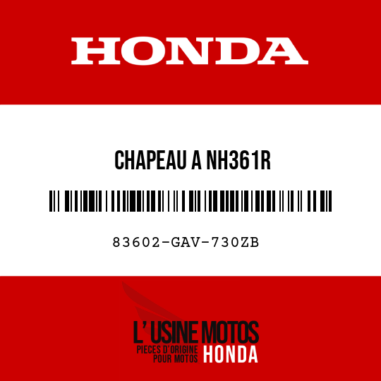image de 83602-GAV-730ZB CHAPEAU A NH361R 