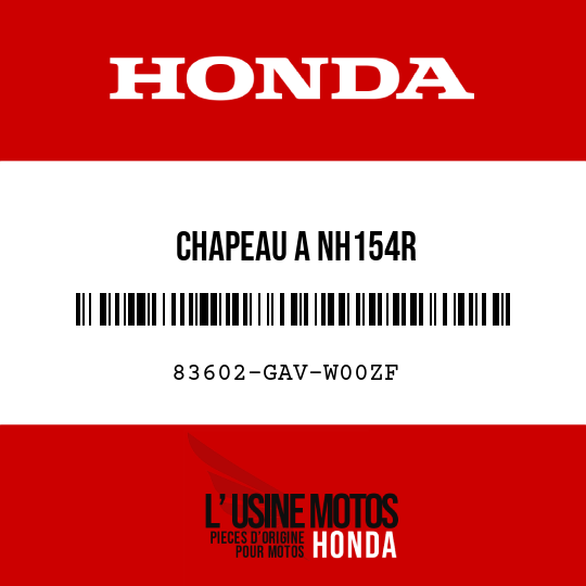 image de 83602-GAV-W00ZF CHAPEAU A NH154R 