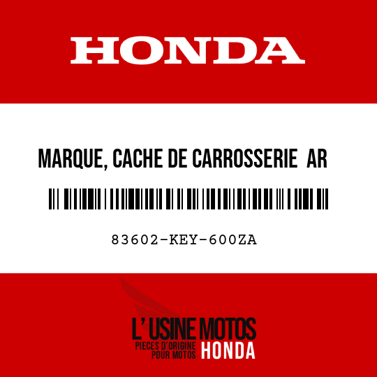 image de 83602-KEY-600ZA MARQUE, CACHE DE CARROSSERIE  AR TYPE12 