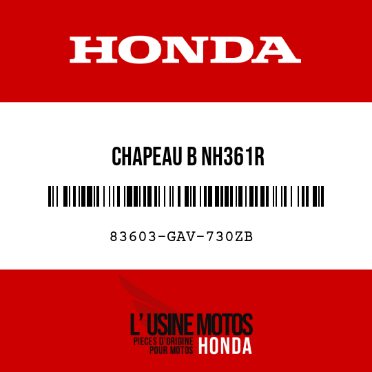 image de 83603-GAV-730ZB CHAPEAU B NH361R 