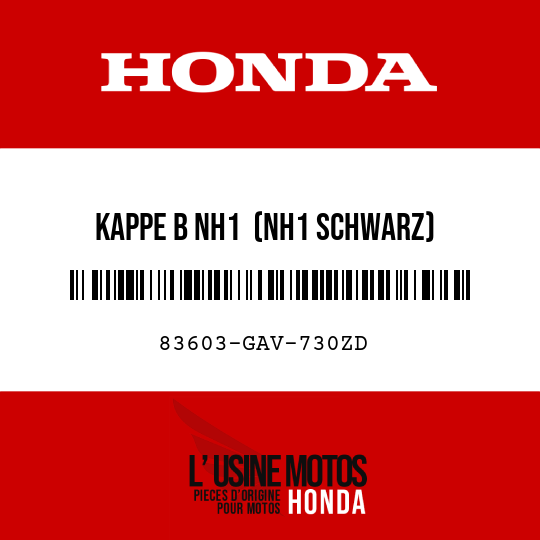 image de 83603-GAV-730ZD KAPPE B NH1  (NH1 SCHWARZ)