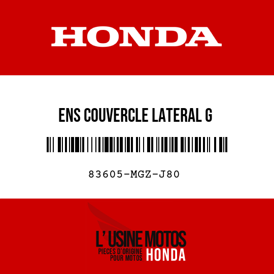 image de 83605-MGZ-J80 ENS COUVERCLE LATERAL G
