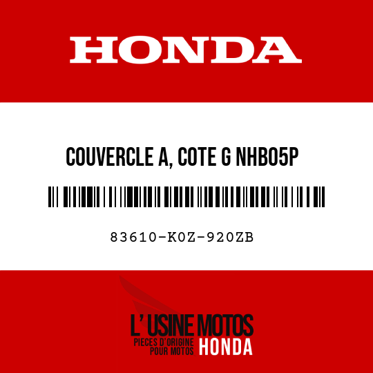 image de 83610-K0Z-920ZB COUVERCLE A, COTE G NHB05P