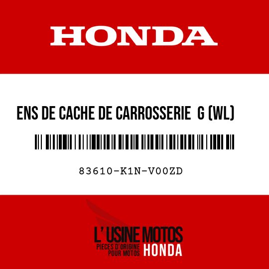 image de 83610-K1N-V00ZD ENS DE CACHE DE CARROSSERIE  G (WL) TYPE5