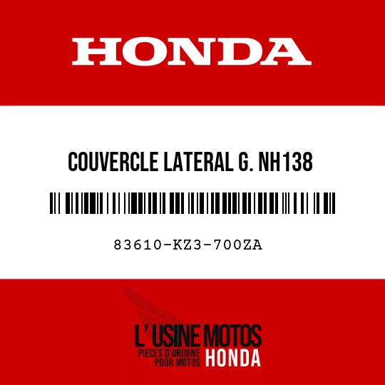 image de 83610-KZ3-700ZA COUVERCLE LATERAL G. NH138 