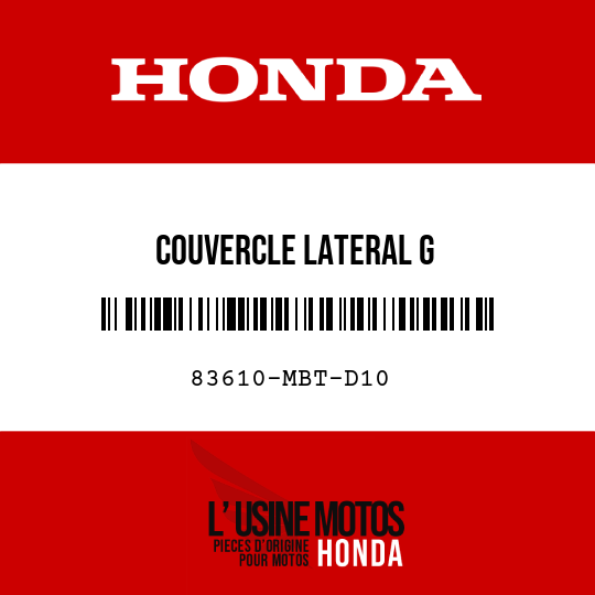 image de 83610-MBT-D10 COUVERCLE LATERAL G