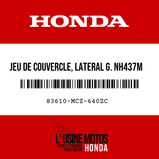 image de 83610-MCZ-640ZC JEU DE COUVERCLE, LATERAL G. NH437M 