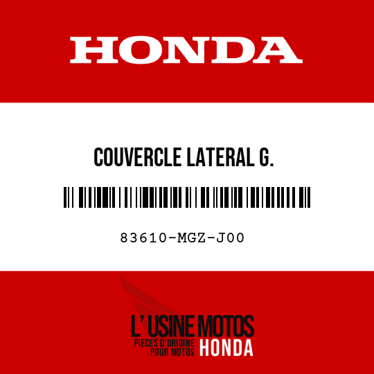 image de 83610-MGZ-J00 COUVERCLE LATERAL G.