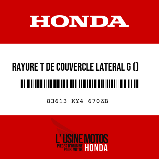 image de 83613-KY4-670ZB RAYURE T DE COUVERCLE LATERAL G () TYPE9