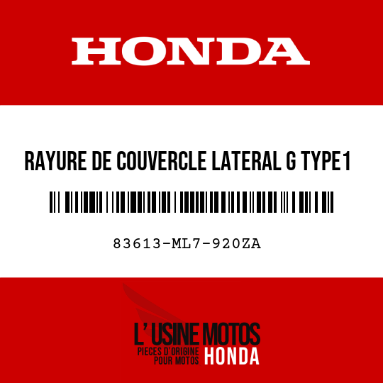 image de 83613-ML7-920ZA RAYURE DE COUVERCLE LATERAL G TYPE1