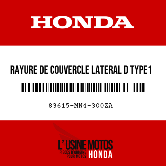 image de 83615-MN4-300ZA RAYURE DE COUVERCLE LATERAL D TYPE1
