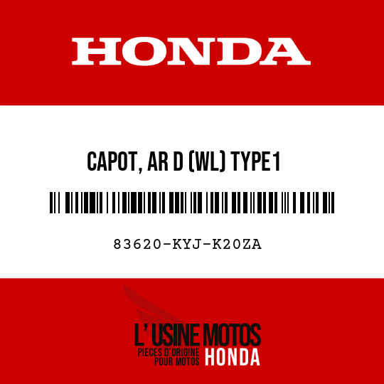 image de 83620-KYJ-K20ZA CAPOT, AR D (WL) TYPE1