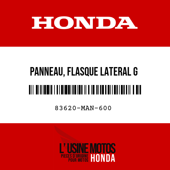 image de 83620-MAN-600 PANNEAU, FLASQUE LATERAL G
