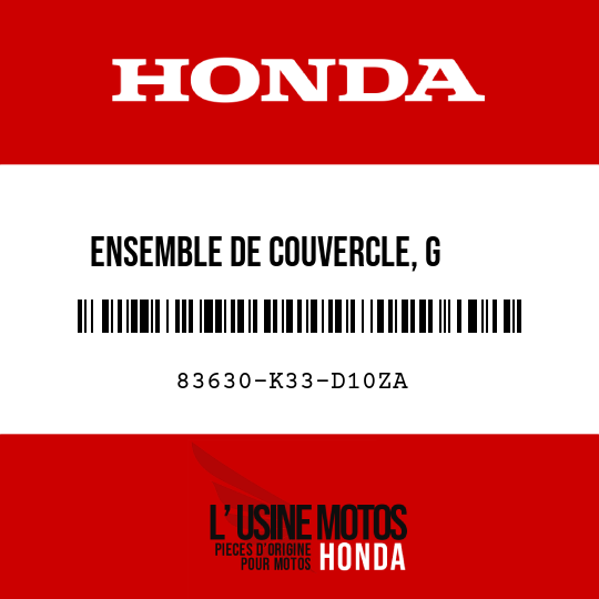 image de 83630-K33-D10ZA ENSEMBLE DE COUVERCLE, G     ARRIERE (WL) TYPE1