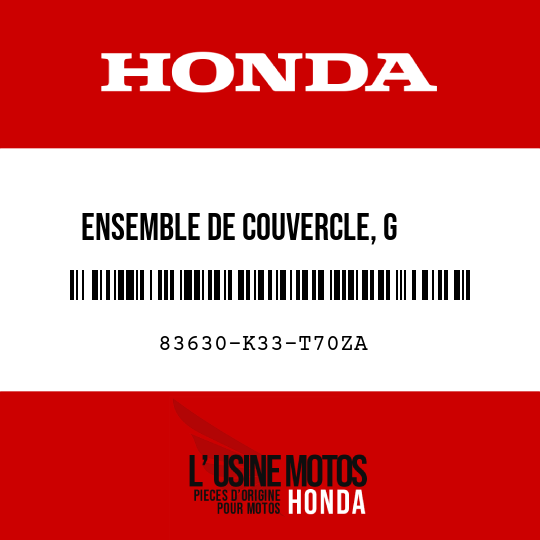 image de 83630-K33-T70ZA ENSEMBLE DE COUVERCLE, G     ARRIERE (WL) TYPE1