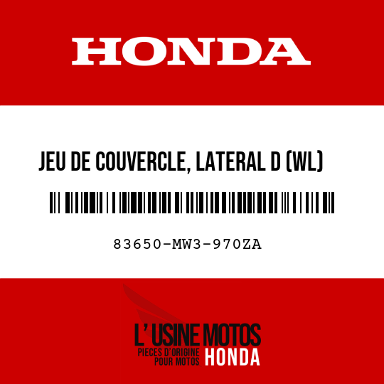 image de 83650-MW3-970ZA JEU DE COUVERCLE, LATERAL D (WL) TYPE6 