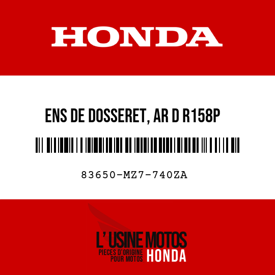 image de 83650-MZ7-740ZA ENS DE DOSSERET, AR D R158P 