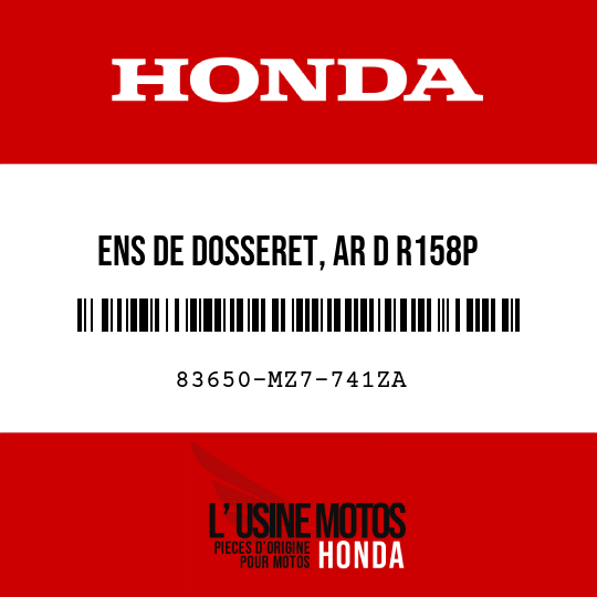 image de 83650-MZ7-741ZA ENS DE DOSSERET, AR D R158P 