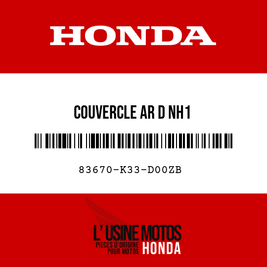 image de 83670-K33-D00ZB COUVERCLE AR D NH1