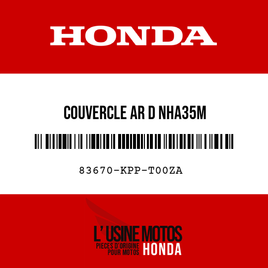 image de 83670-KPP-T00ZA COUVERCLE AR D NHA35M
