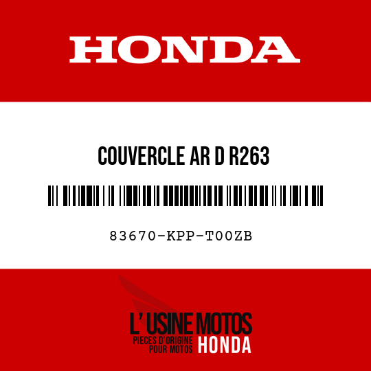 image de 83670-KPP-T00ZB COUVERCLE AR D R263