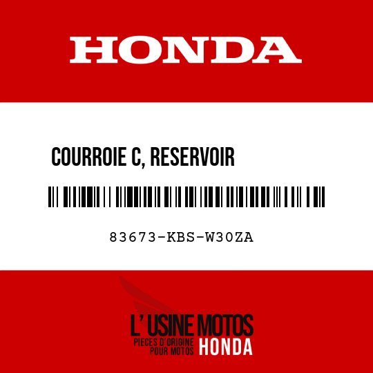 image de 83673-KBS-W30ZA COURROIE C, RESERVOIR         D'ESSENCE G () TYPE4