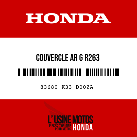 image de 83680-K33-D00ZA COUVERCLE AR G R263