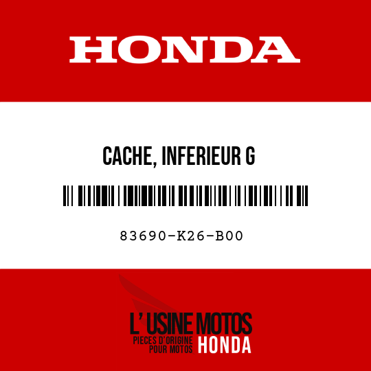 image de 83690-K26-B00 CACHE, INFERIEUR G